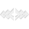 Ekena Millwork Zoe Architectural Grade PVC Ceiling Medallion, 18"W x 12"H x 3"ID x 5 1/2"C x 1"P, Two-Piece CMP18X12ZE2-03000 - alternate 3